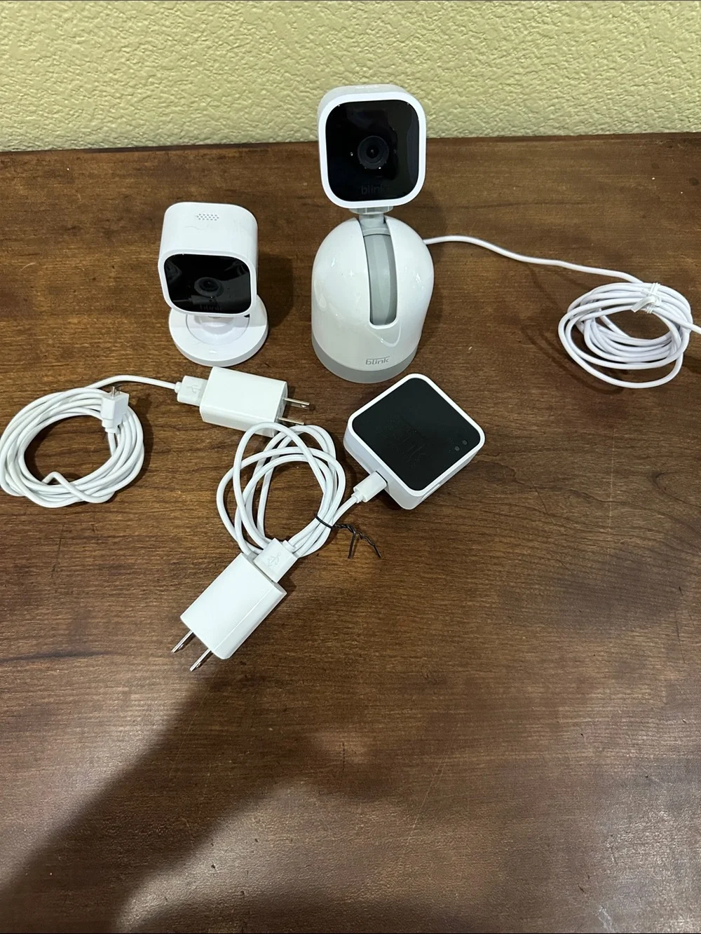 Blink White Home Security Camera System - 2-Camera Kit w/sync module